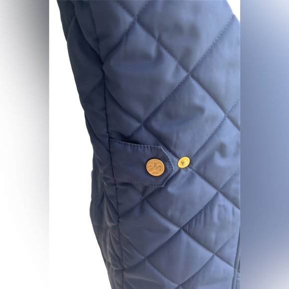 Tory Burch Navy Quilted Jacket Large NWT 74781 - Picture 5 of 12